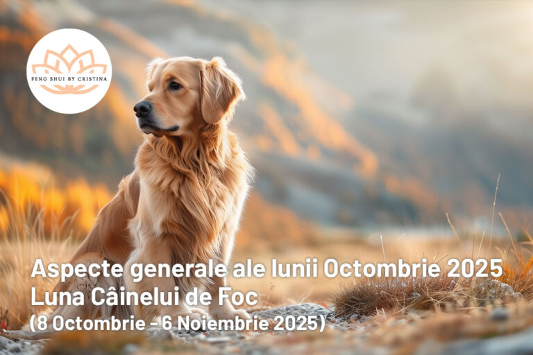 aspecte generale astrologie chineza si feng shui pentru luna Octombrie 2025 Luna Cainelui de Foc